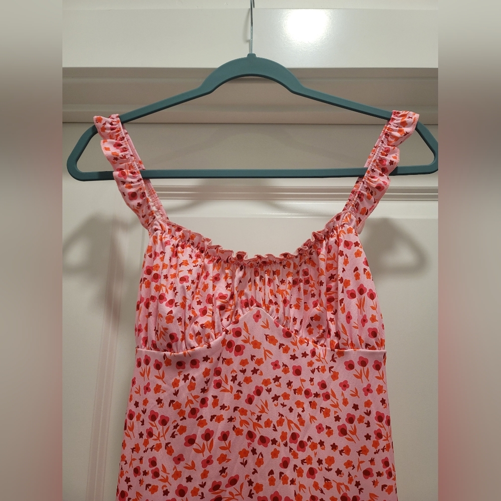 Pink Floral Bohemian Dress - Picture 3 of 7